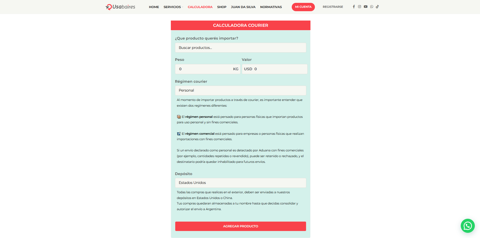 calculadora usabaires