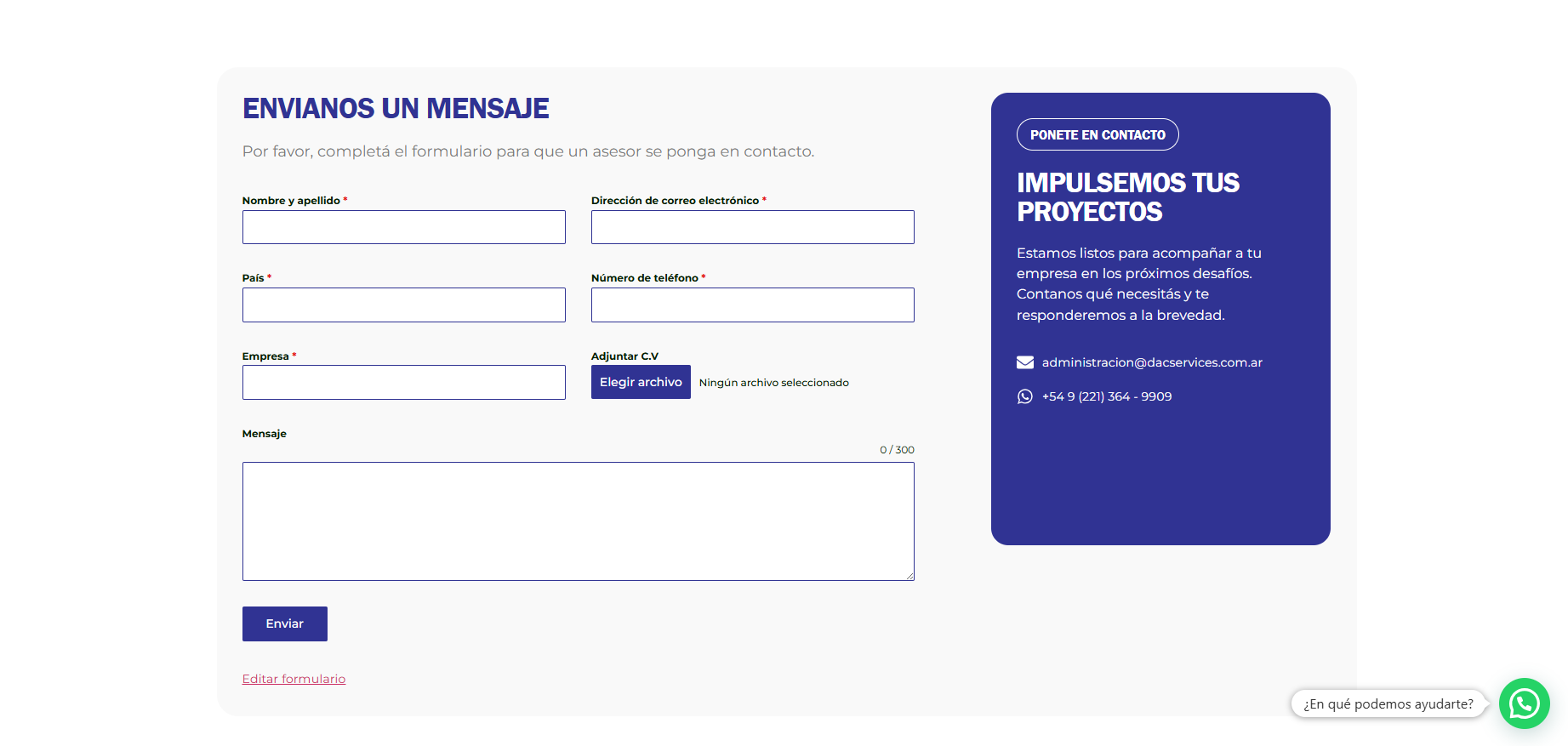 dac contacto