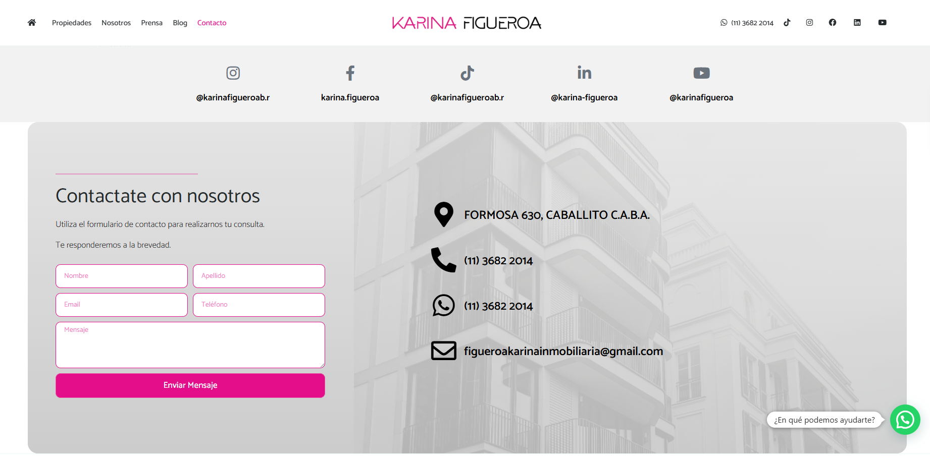 karina contacto