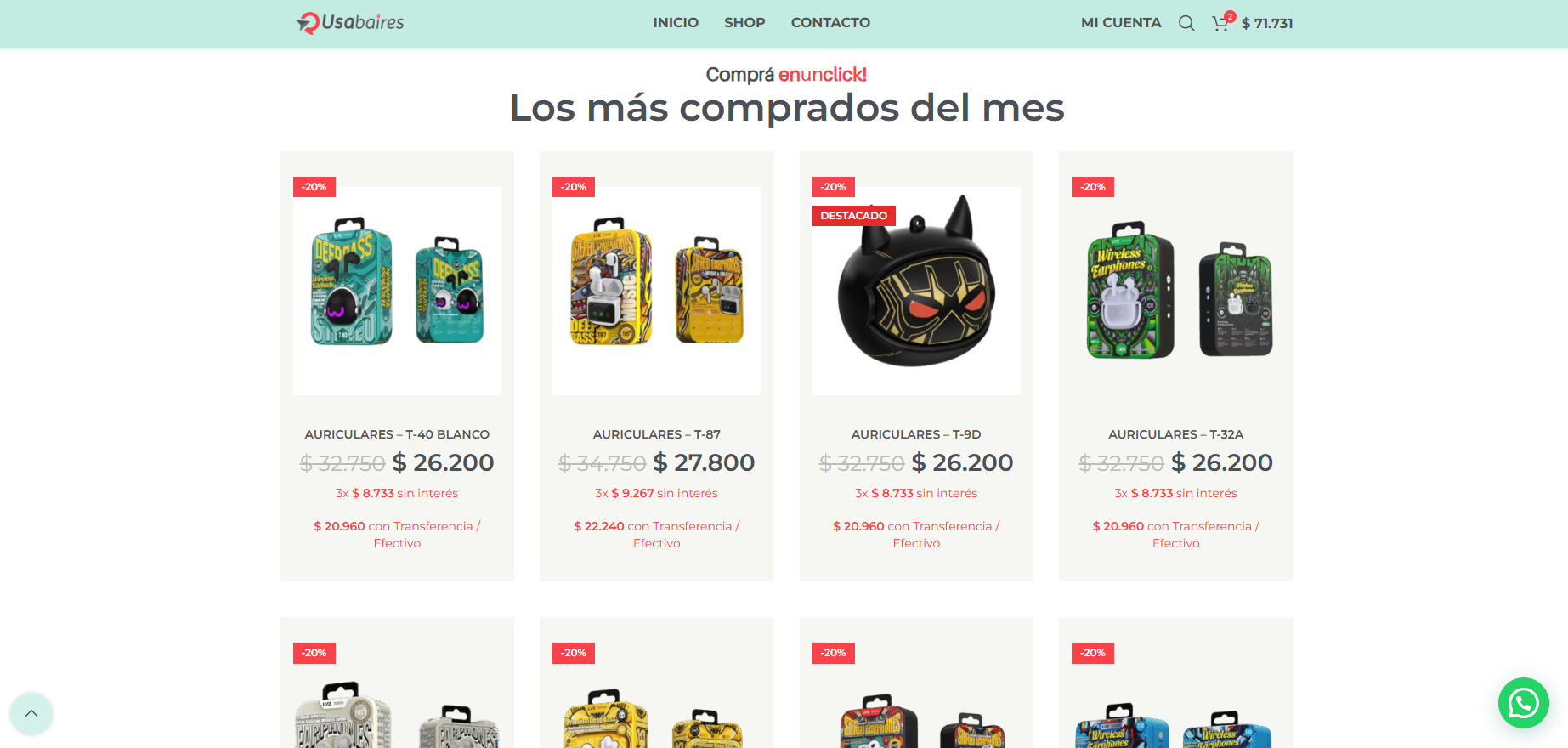 productos usabaires
